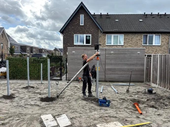 plaatsen schroeffundering